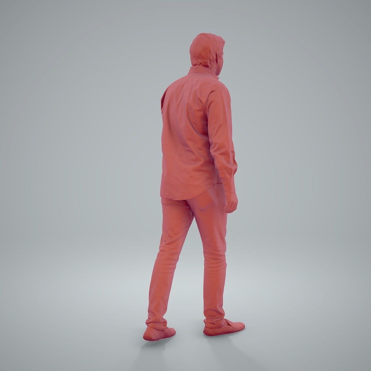 Casual Man Wearing Brown Moccasins CMan0204-HD2-O01P01-S 3D model_23