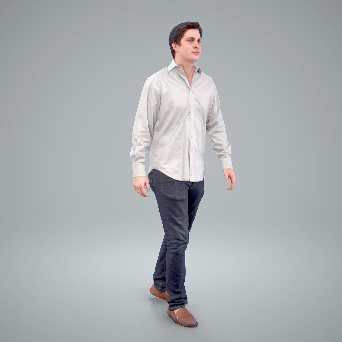 Casual Man Wearing Brown Moccasins CMan0204-HD2-O01P01-S 3D model_57