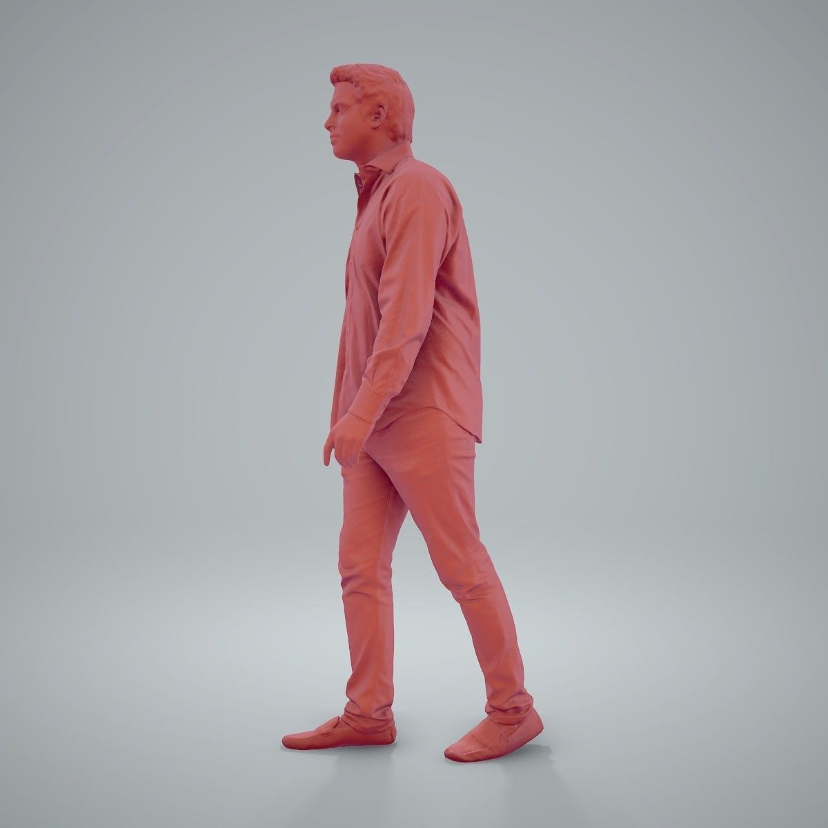 Casual Man Wearing Brown Moccasins CMan0204-HD2-O01P01-S 3D model_7