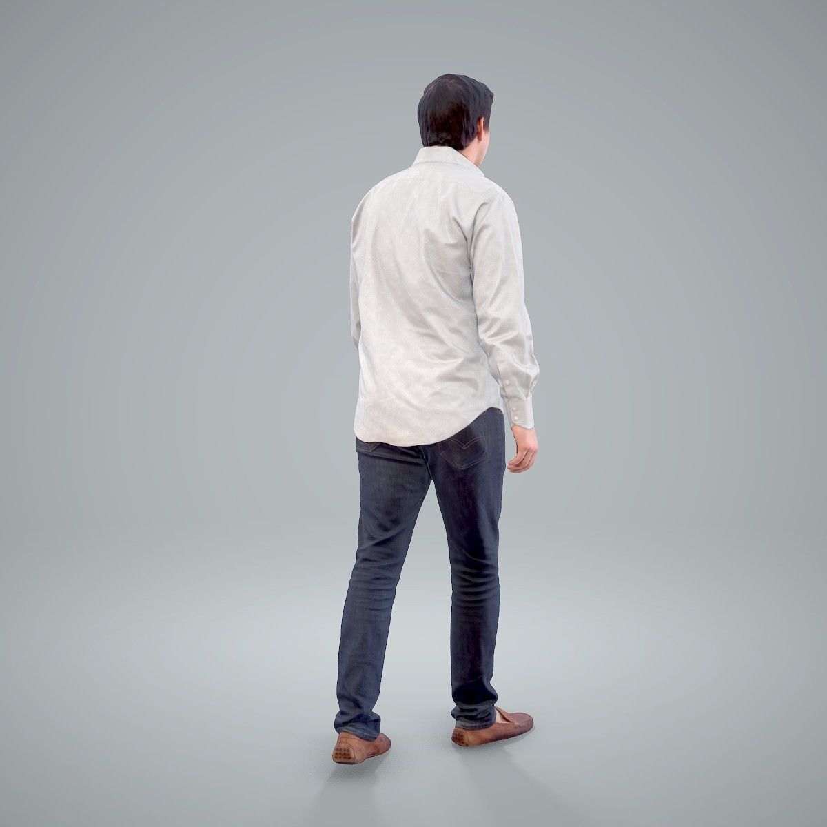 Casual Man Wearing Brown Moccasins CMan0204-HD2-O01P01-S 3D model_16