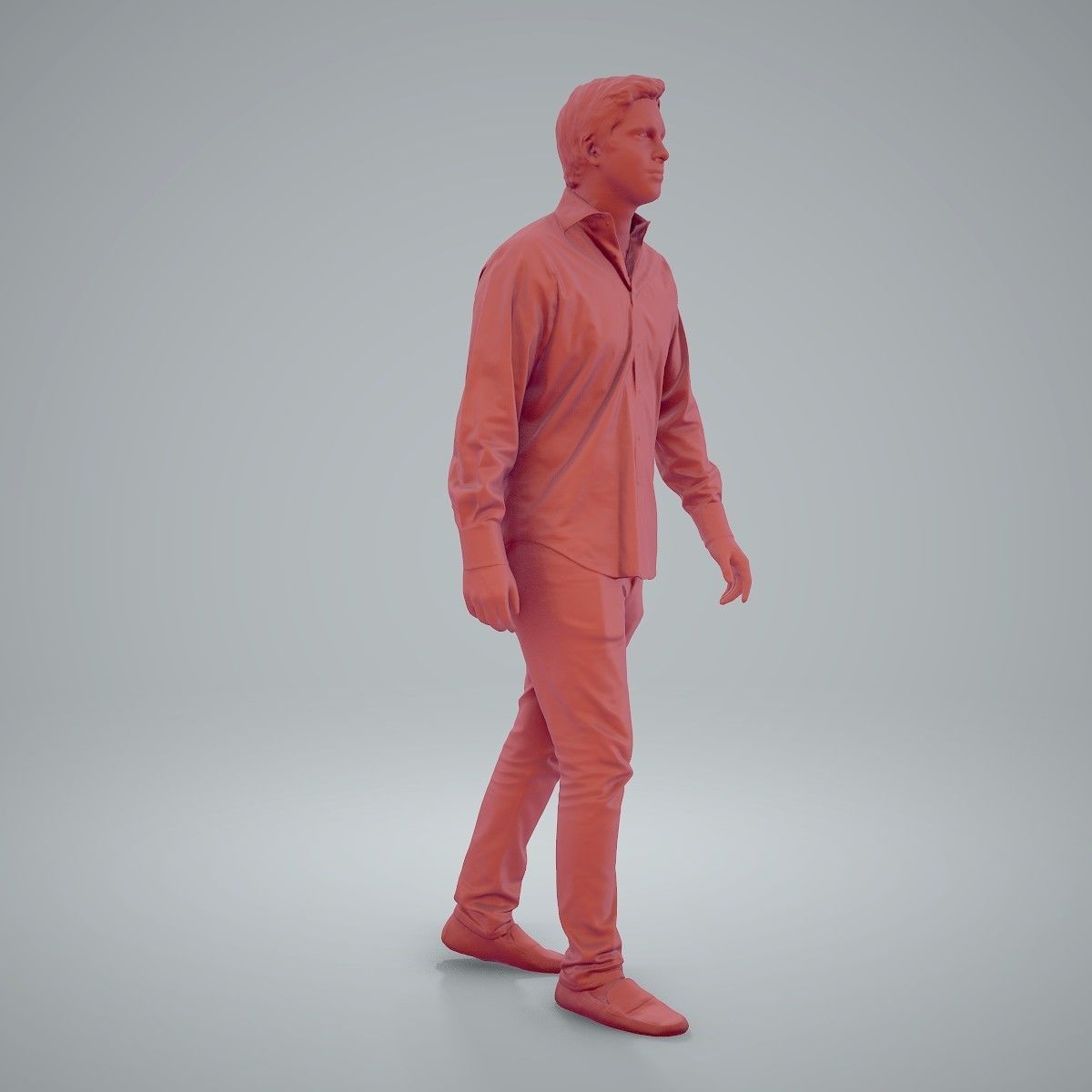 Casual Man Wearing Brown Moccasins CMan0204-HD2-O01P01-S 3D model_6