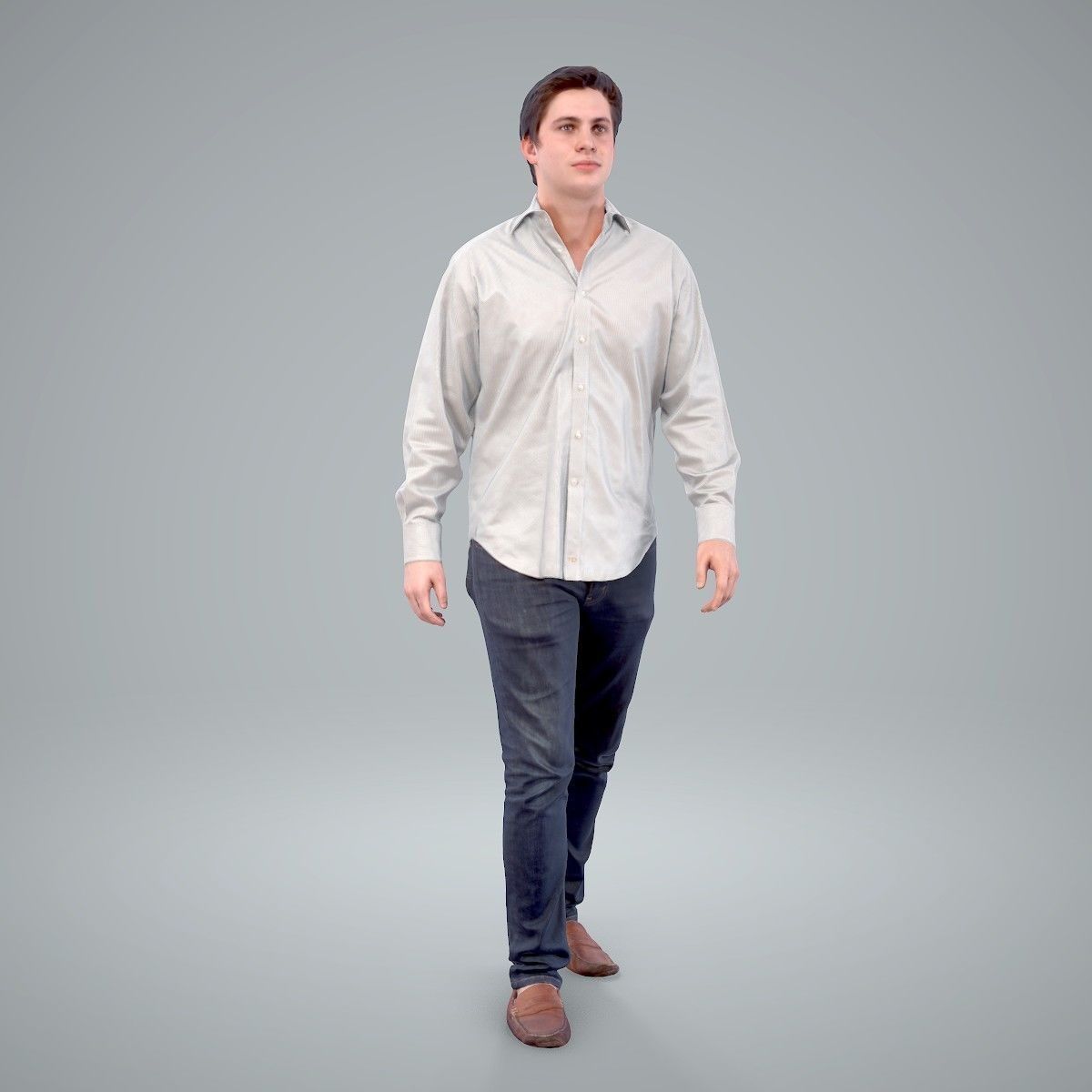 Casual Man Wearing Brown Moccasins CMan0204-HD2-O01P01-S 3D model_62