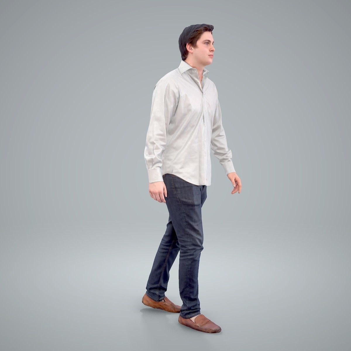 Casual Man Wearing Brown Moccasins CMan0204-HD2-O01P01-S 3D model_18