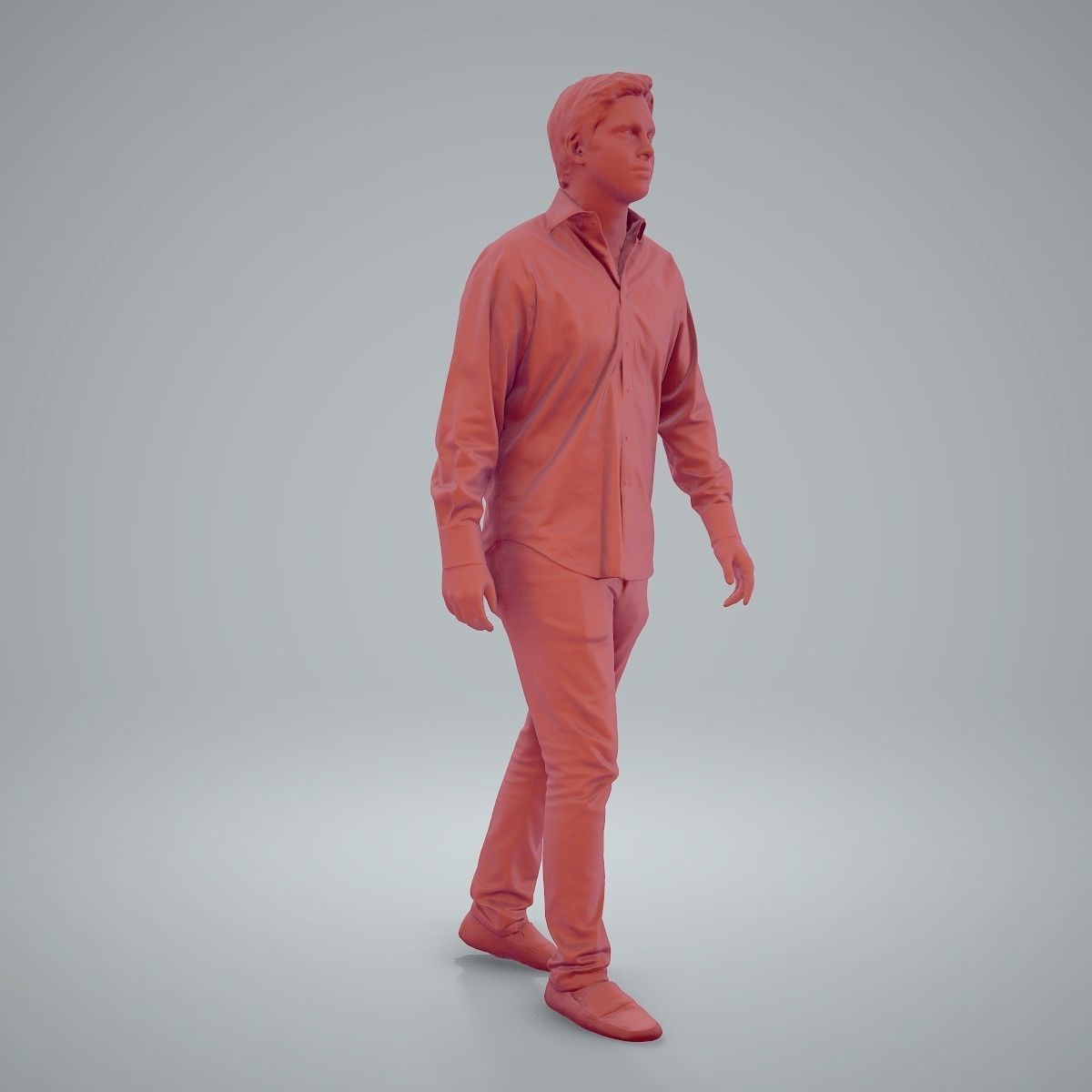 Casual Man Wearing Brown Moccasins CMan0204-HD2-O01P01-S 3D model_15