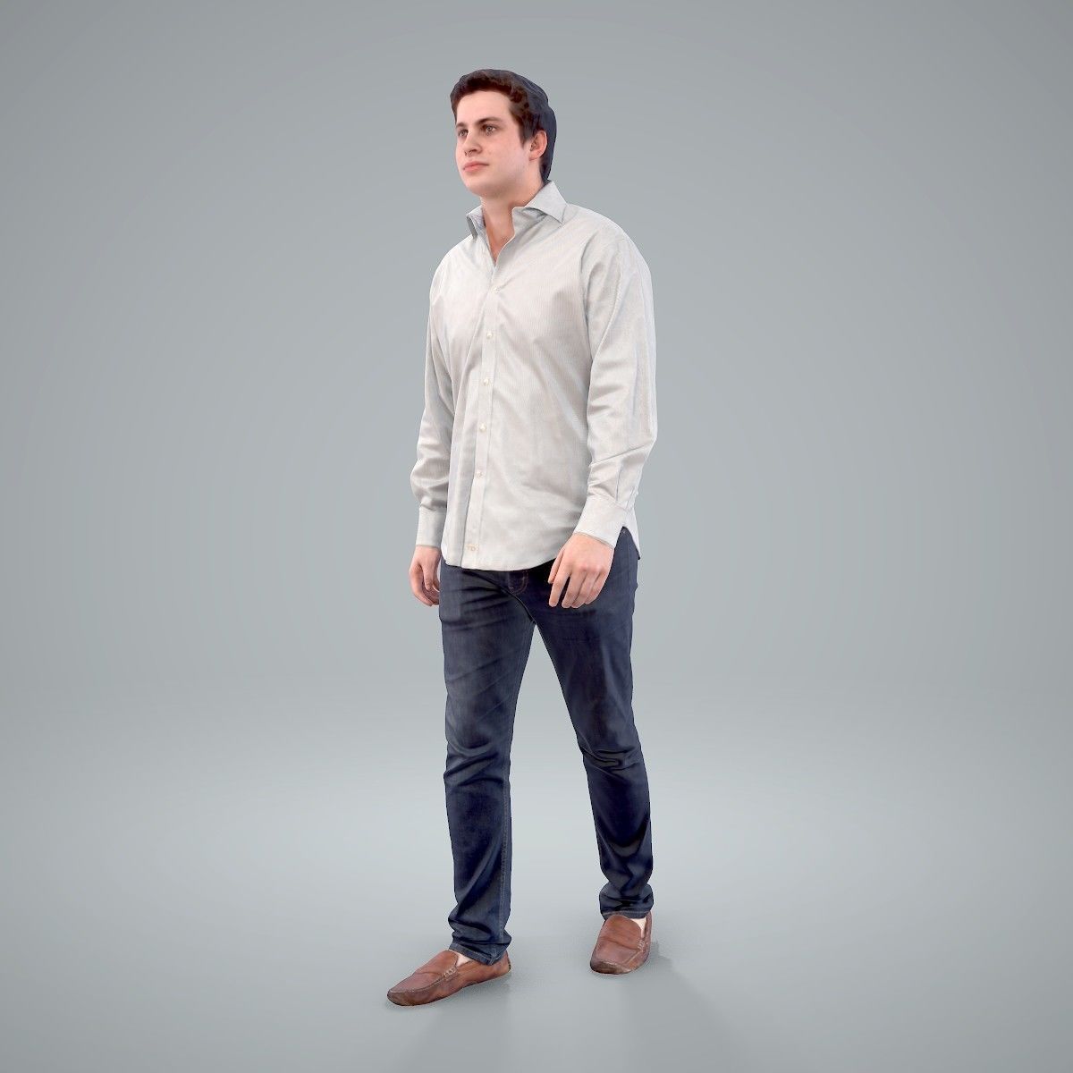 Casual Man Wearing Brown Moccasins CMan0204-HD2-O01P01-S 3D model_45