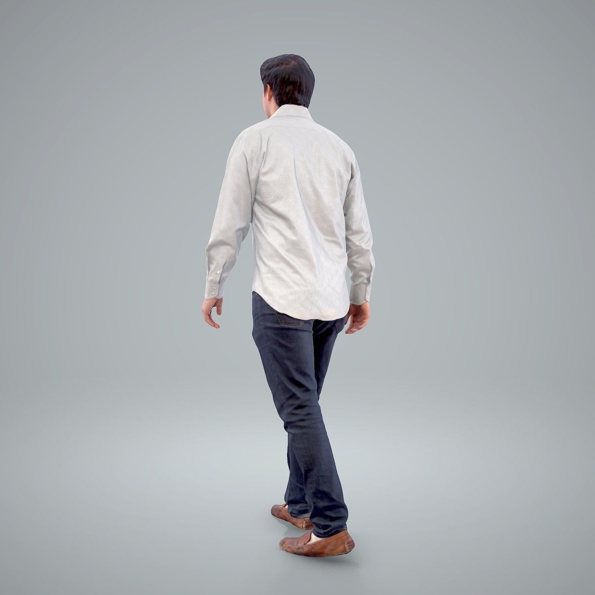 Casual Man Wearing Brown Moccasins CMan0204-HD2-O01P01-S 3D model_4