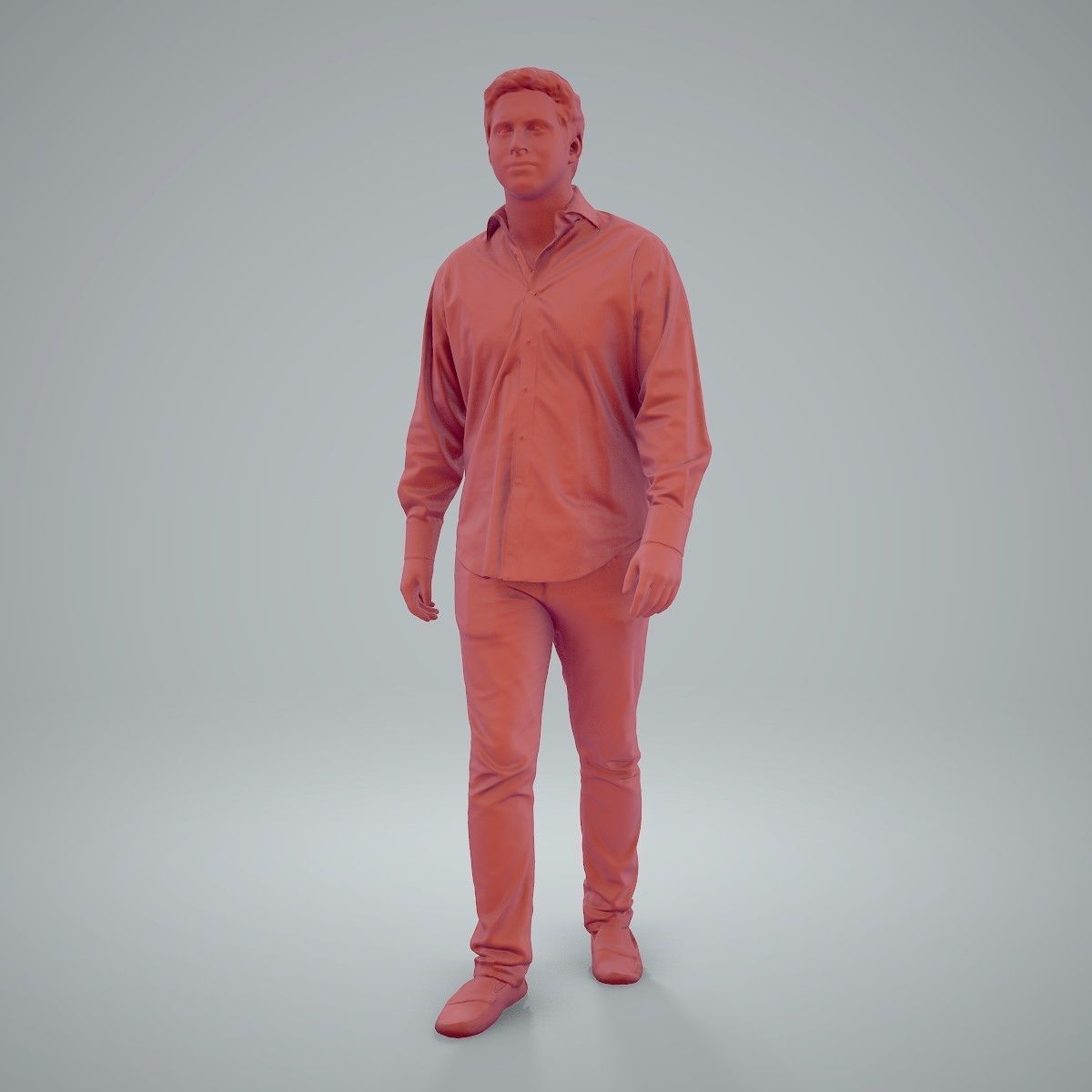 Casual Man Wearing Brown Moccasins CMan0204-HD2-O01P01-S 3D model_47