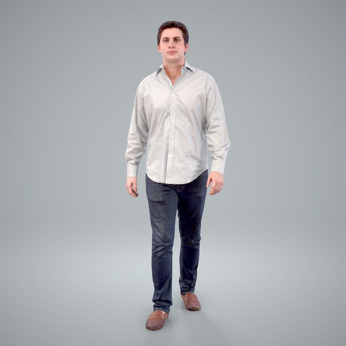 Casual Man Wearing Brown Moccasins CMan0204-HD2-O01P01-S 3D model_72