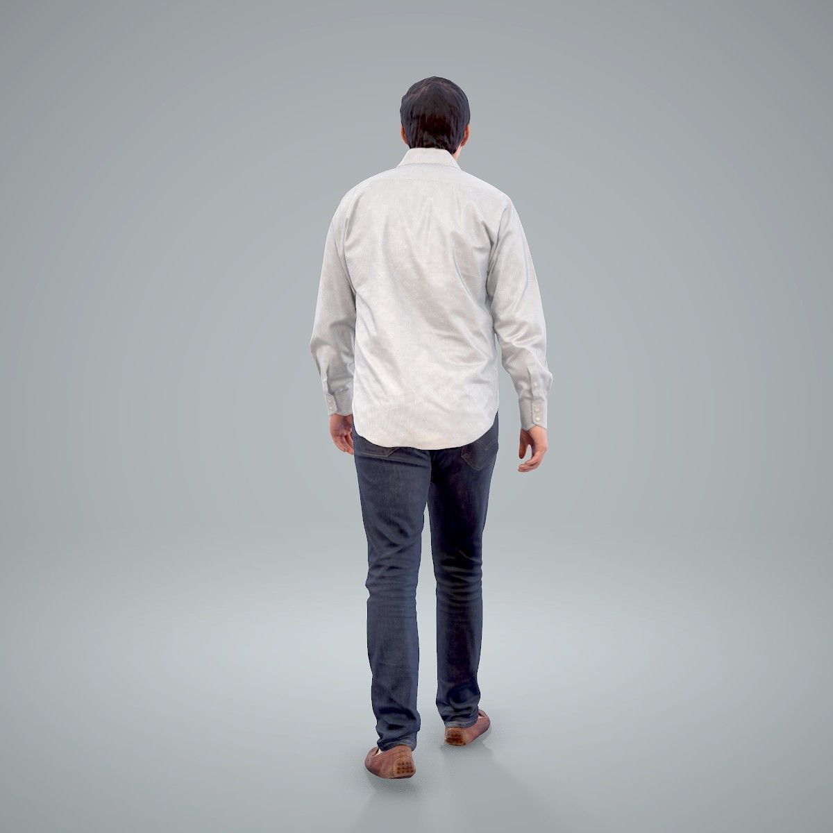 Casual Man Wearing Brown Moccasins CMan0204-HD2-O01P01-S 3D model_3