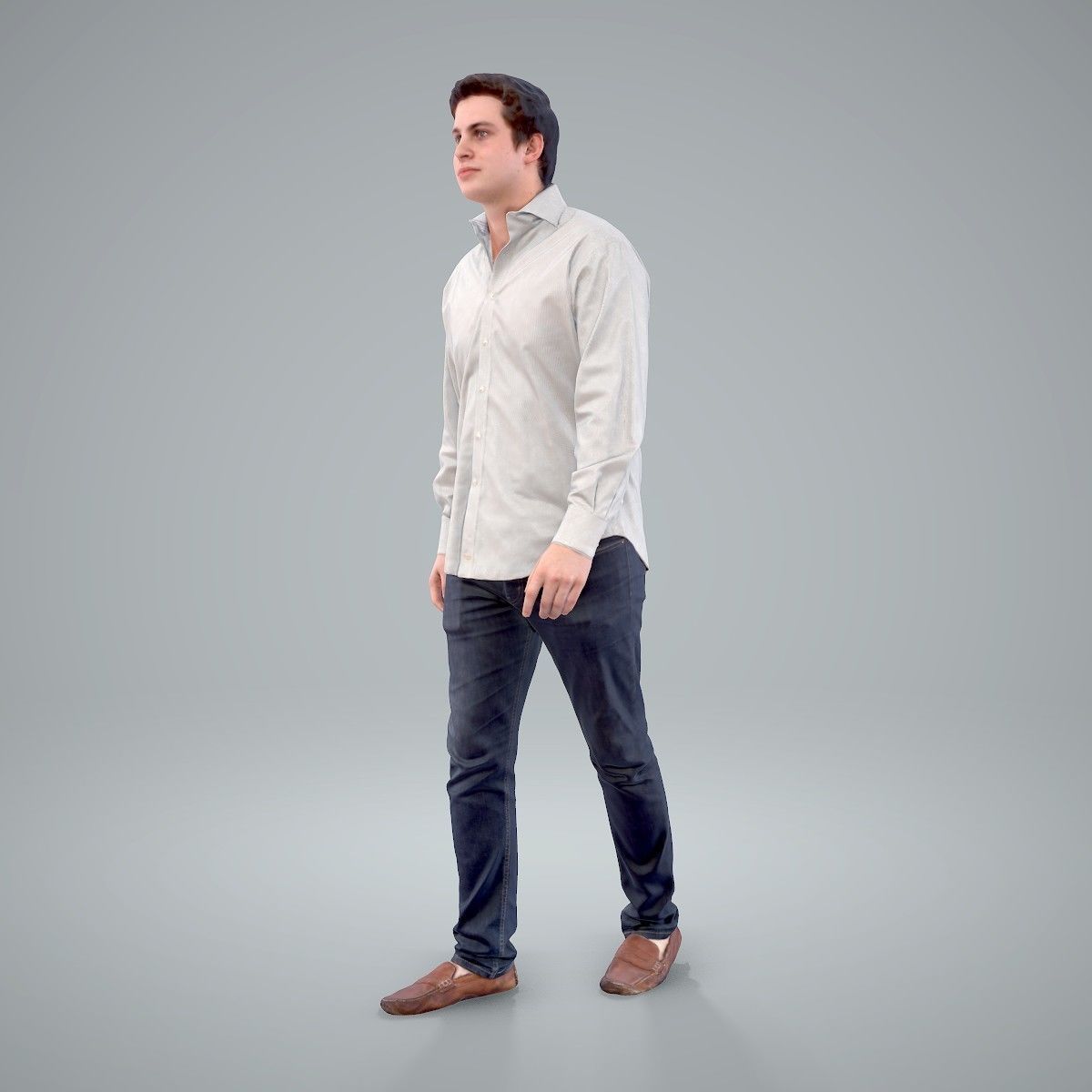 Casual Man Wearing Brown Moccasins CMan0204-HD2-O01P01-S 3D model_35