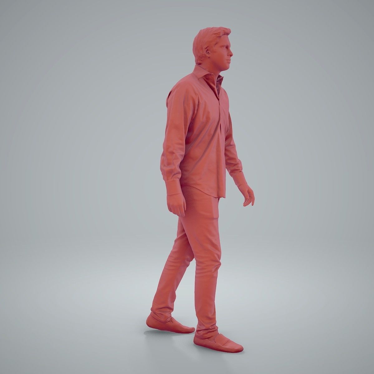 Casual Man Wearing Brown Moccasins CMan0204-HD2-O01P01-S 3D model_10