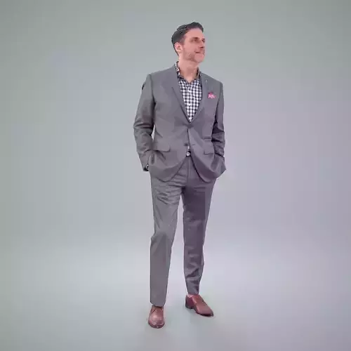 Classy Smiling Business Man with Grey Suit CMan0203-HD2-O01P01-S