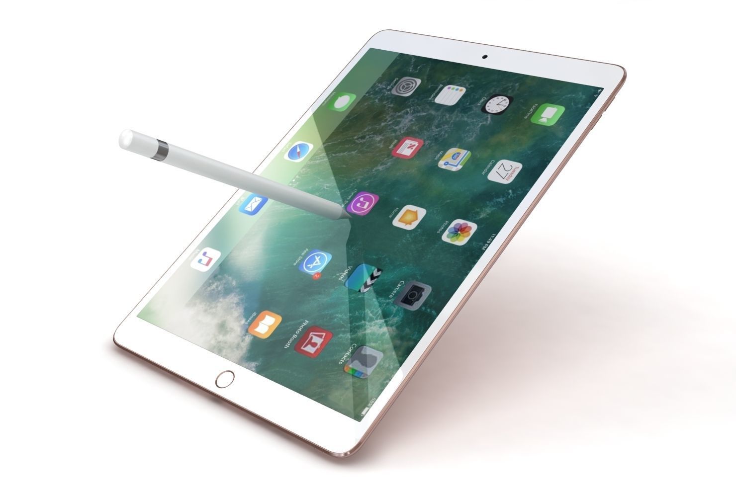 iPad Pro 10-5 2017 All Color with Pencil Low-poly 3D model_58