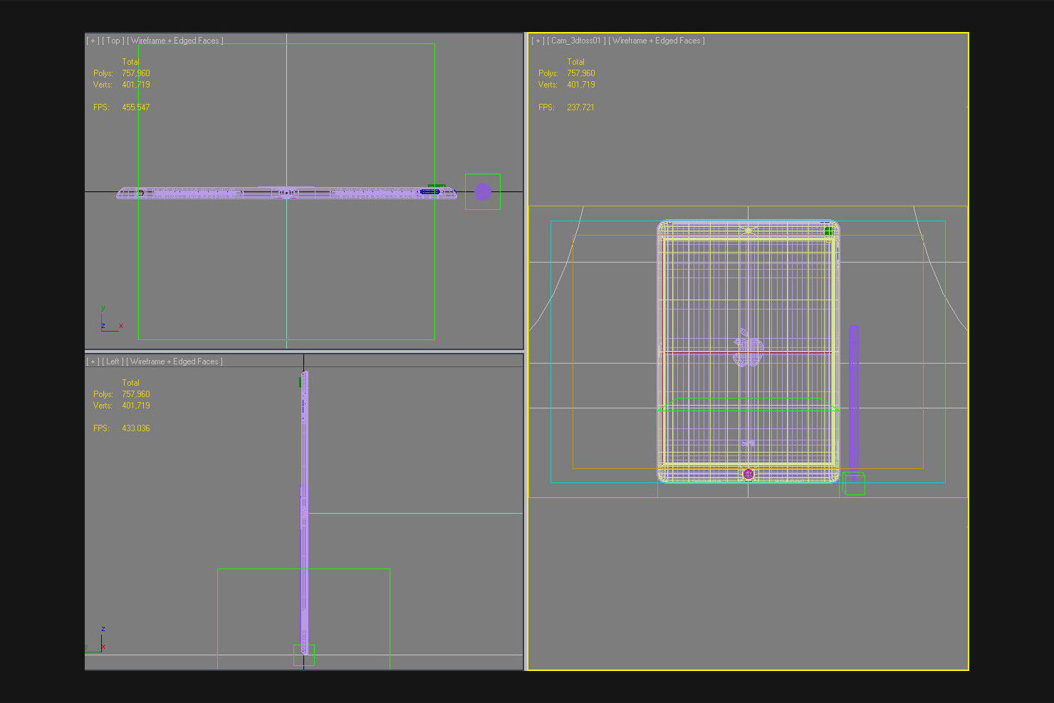 iPad Pro 10-5 2017 All Color with Pencil Low-poly 3D model_80