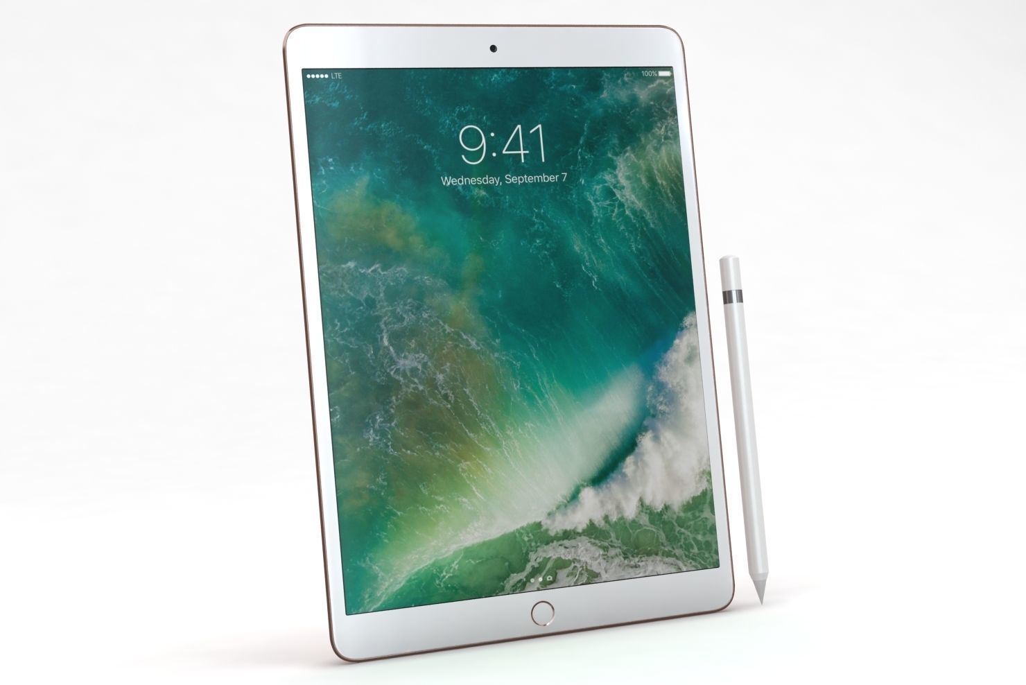 iPad Pro 10-5 2017 All Color with Pencil Low-poly 3D model_48