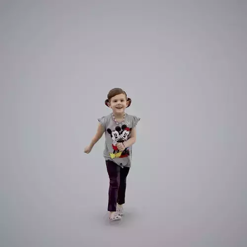 Laughing Playful Little Girl CGirl0002-HD2-O03P01-S 3D model