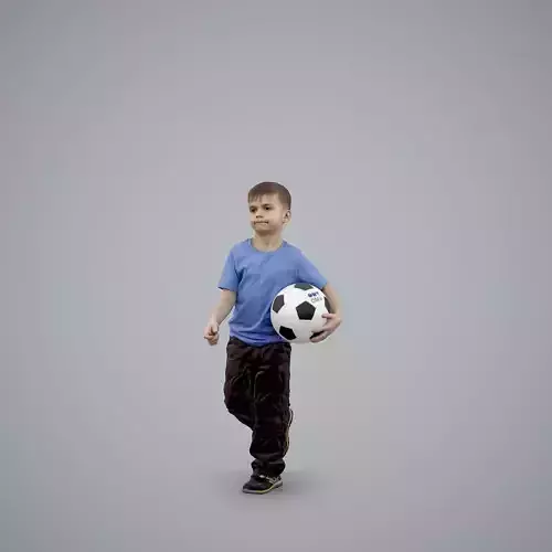 Casual Boy with Soccer Ball CBoy0001-HD2-O03P01-S