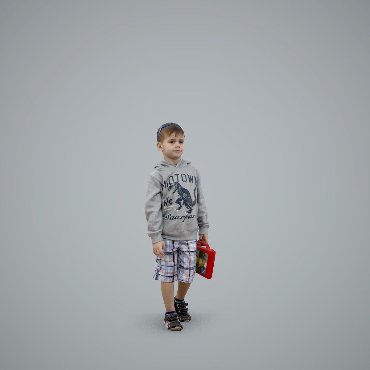 Boy with Sunglasses Carrying a Toy Box  CBoy0001-HD2-O02P01-S 3D model_1
