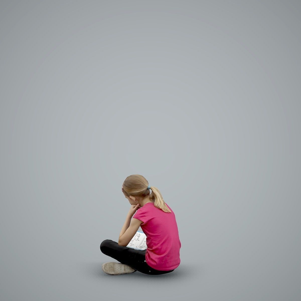 Sitting Girl Reading a Book CGirl0003-HD2-O01P01-S 3D model_30