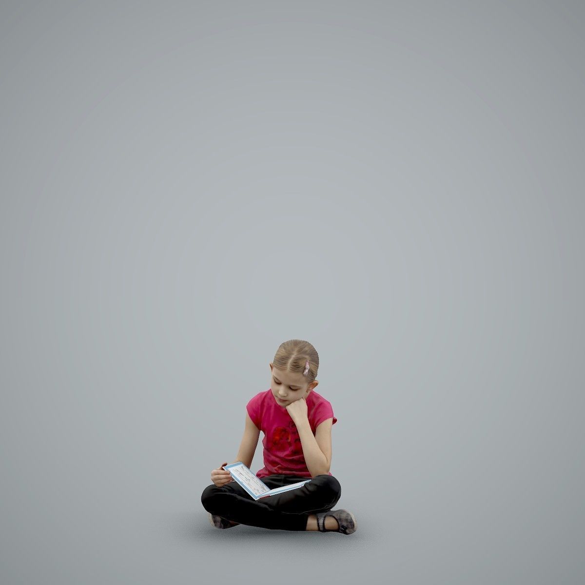 Sitting Girl Reading a Book CGirl0003-HD2-O01P01-S 3D model_22