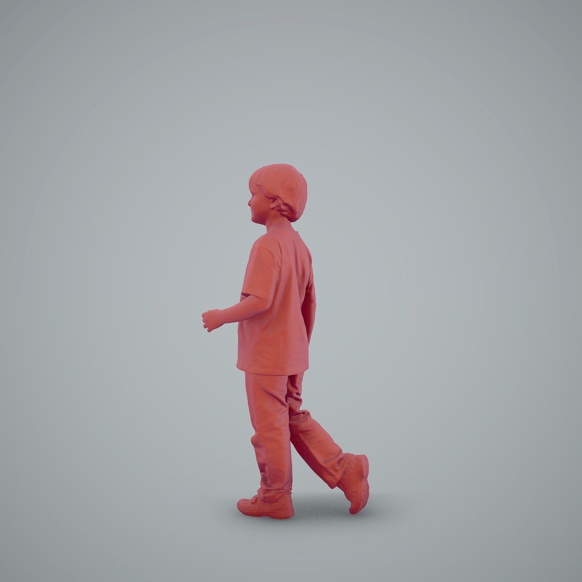 Casual Standing Boy Wearing Red T-Shirt CBoy0002-HD2-O03P01-S 3D model_35