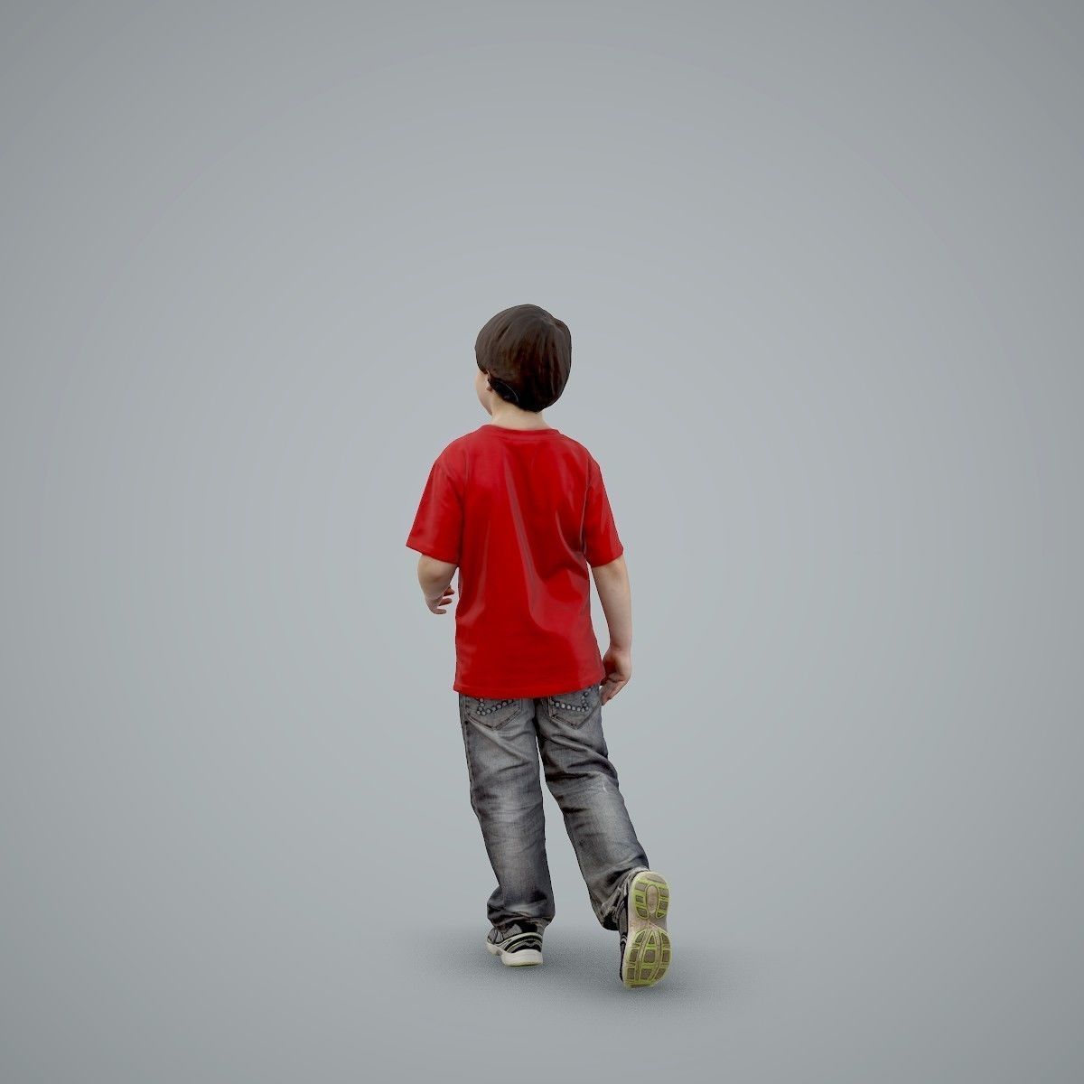 Casual Standing Boy Wearing Red T-Shirt CBoy0002-HD2-O03P01-S 3D model_24