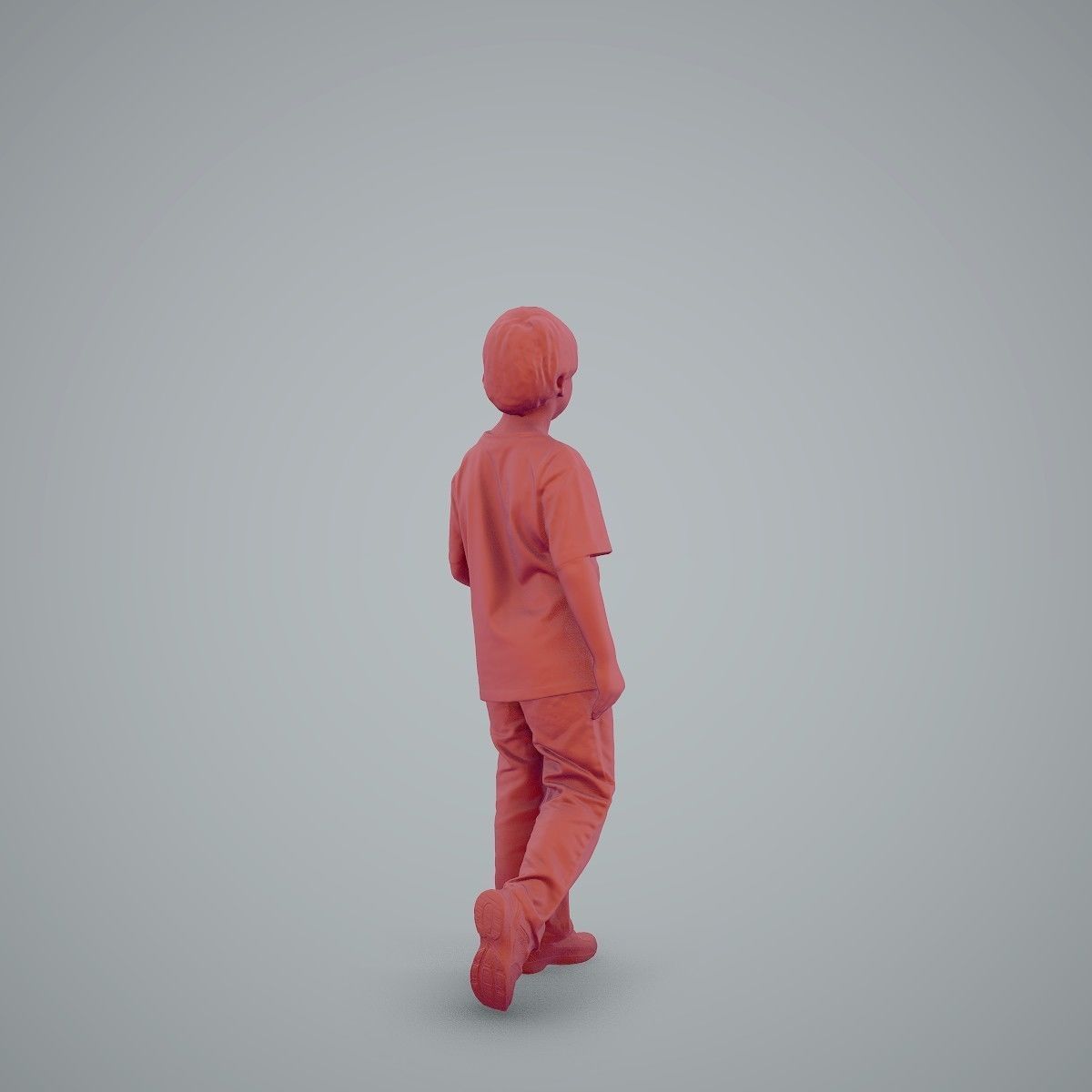 Casual Standing Boy Wearing Red T-Shirt CBoy0002-HD2-O03P01-S 3D model_27
