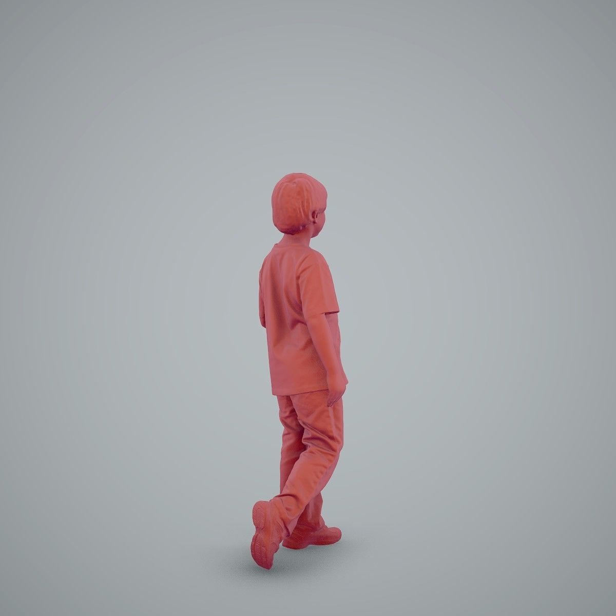 Casual Standing Boy Wearing Red T-Shirt CBoy0002-HD2-O03P01-S 3D model_12