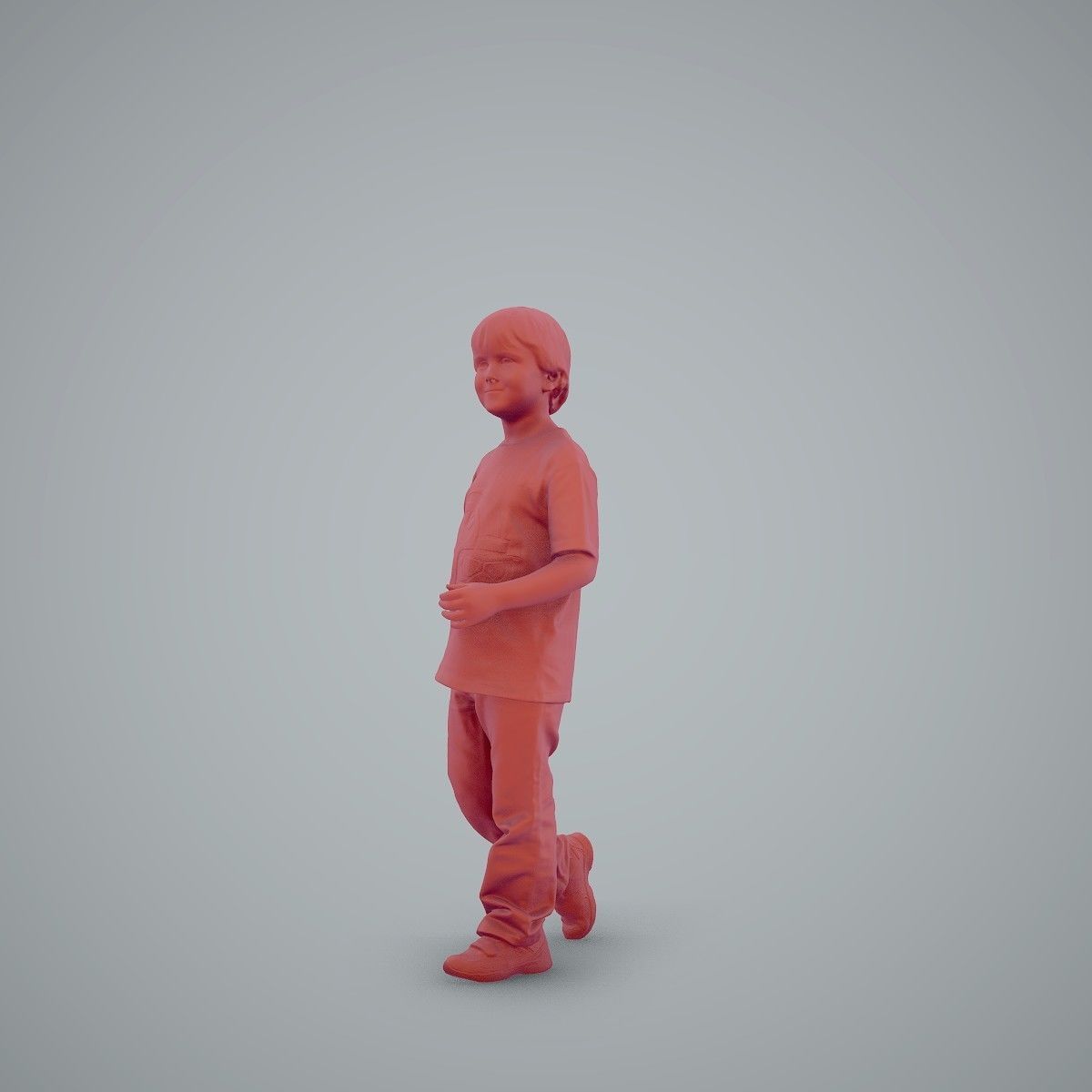 Casual Standing Boy Wearing Red T-Shirt CBoy0002-HD2-O03P01-S 3D model_18