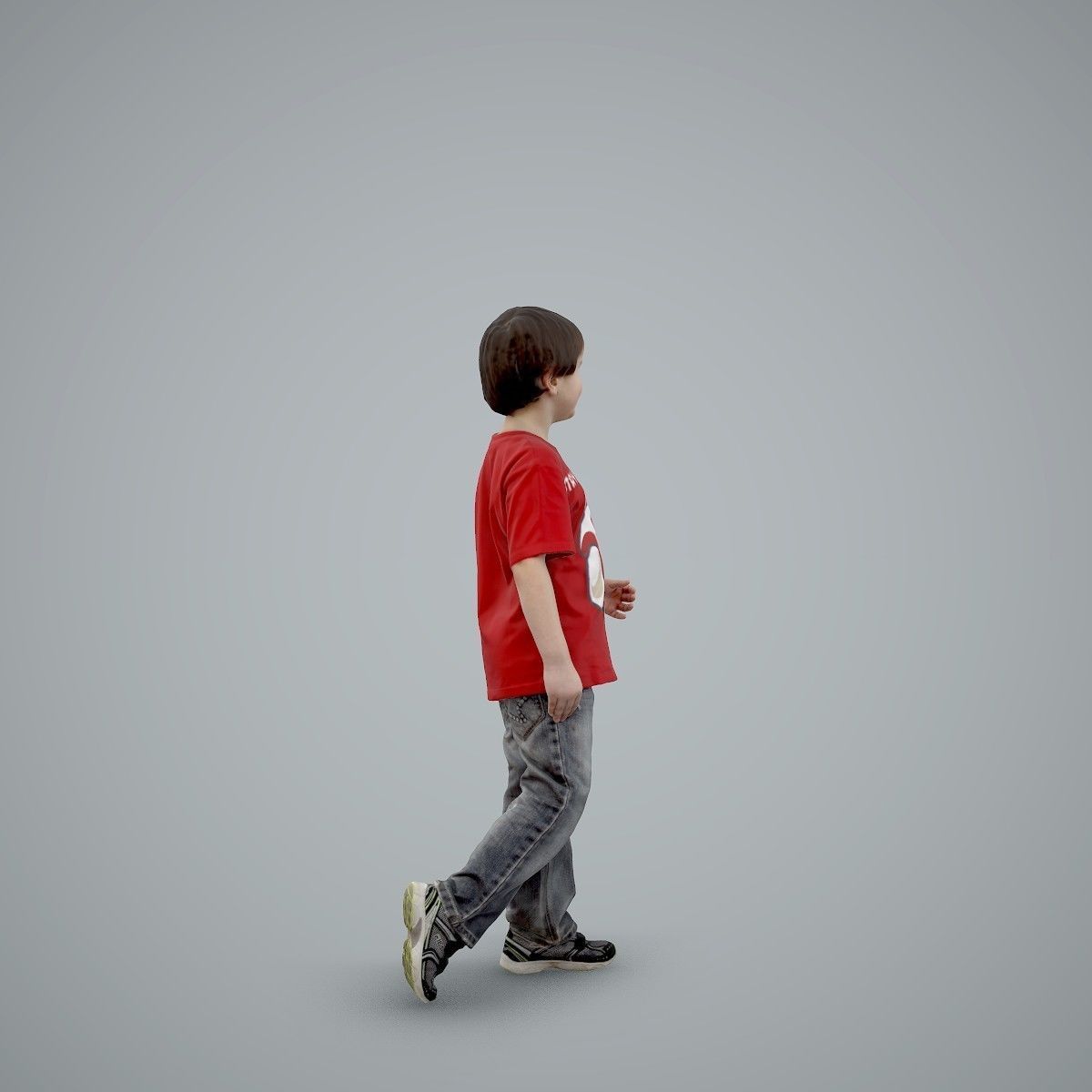 Casual Standing Boy Wearing Red T-Shirt CBoy0002-HD2-O03P01-S 3D model_2
