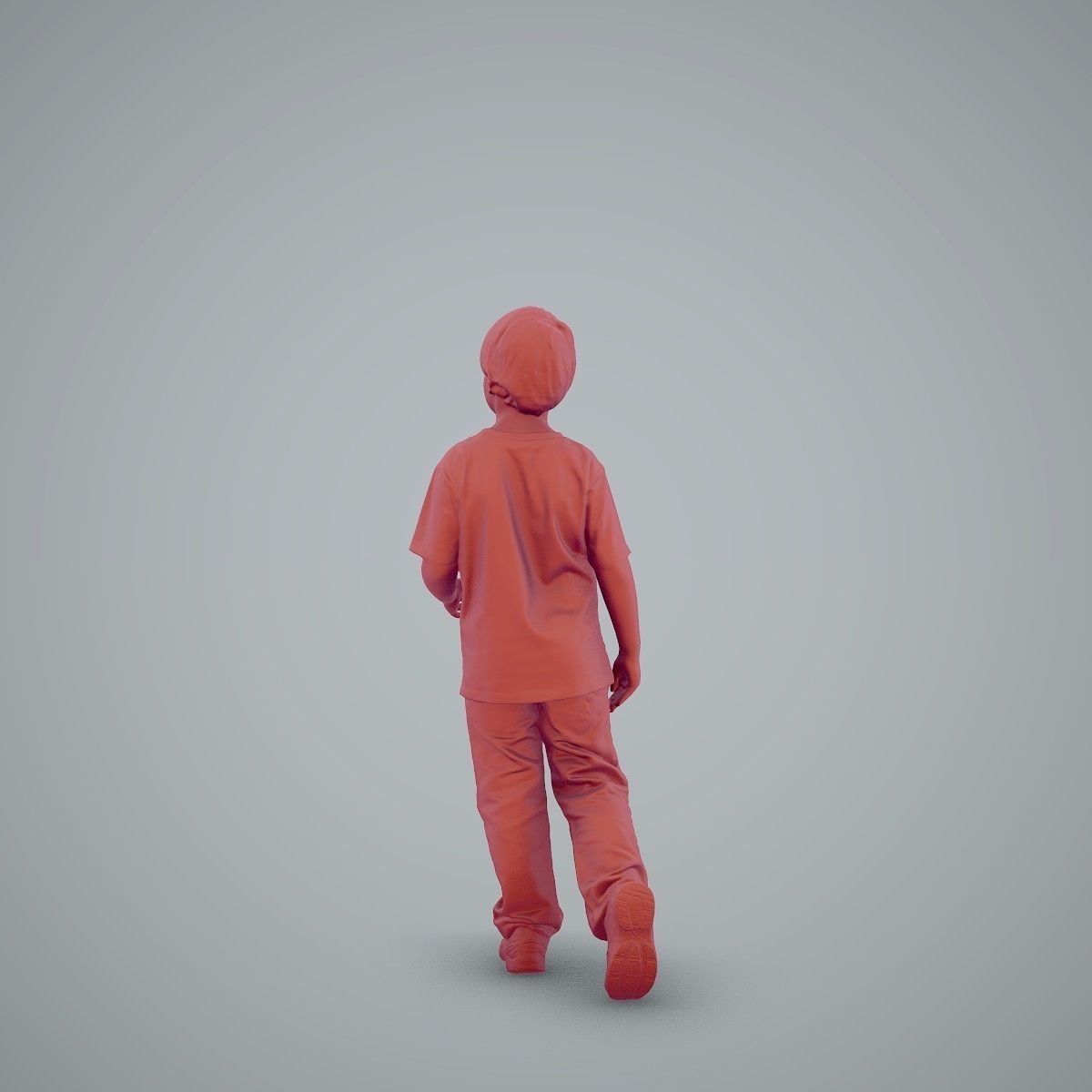 Casual Standing Boy Wearing Red T-Shirt CBoy0002-HD2-O03P01-S 3D model_14