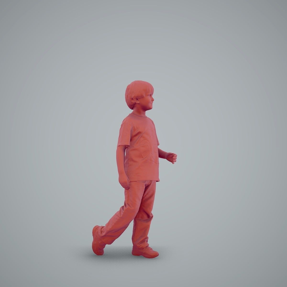 Casual Standing Boy Wearing Red T-Shirt CBoy0002-HD2-O03P01-S 3D model_68