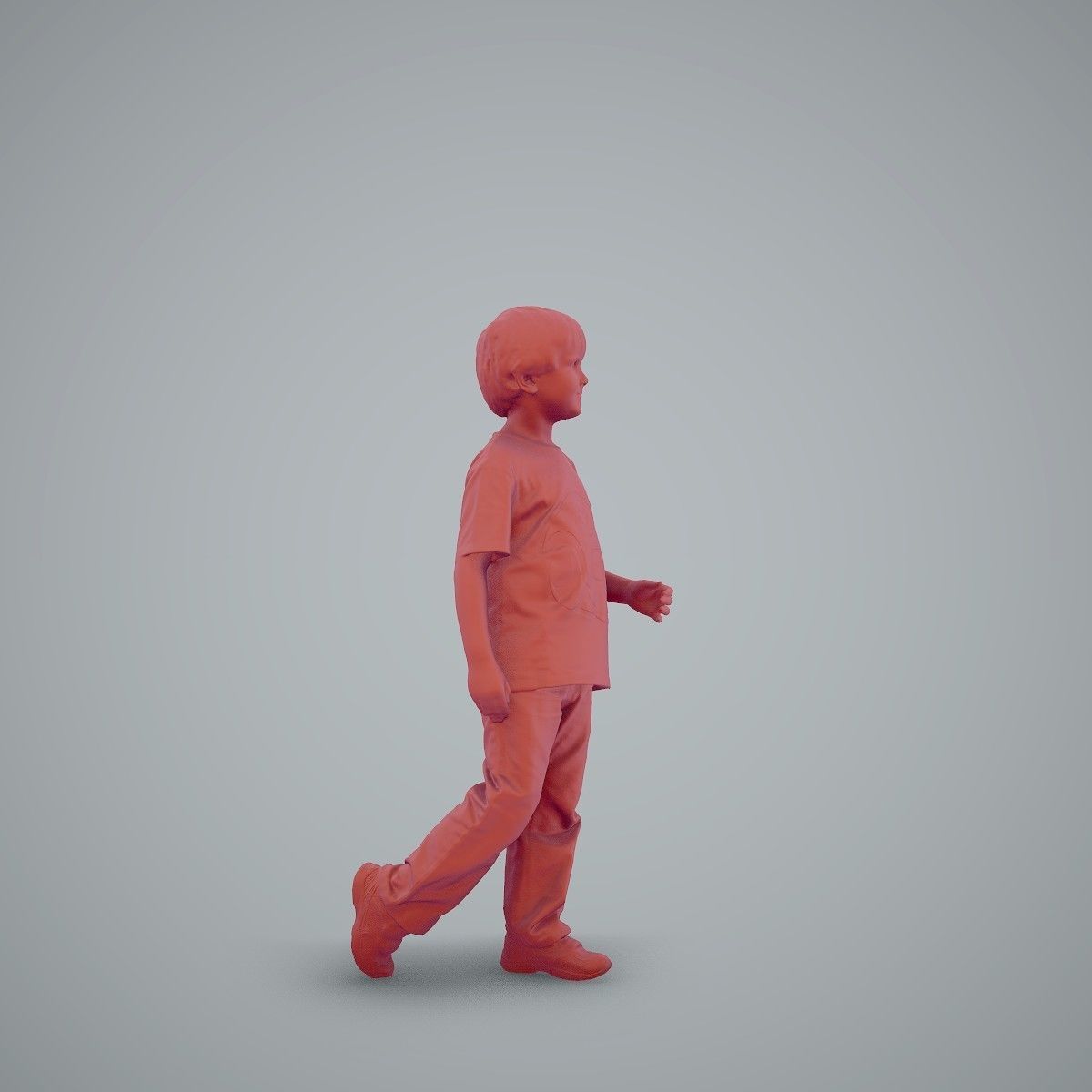 Casual Standing Boy Wearing Red T-Shirt CBoy0002-HD2-O03P01-S 3D model_73