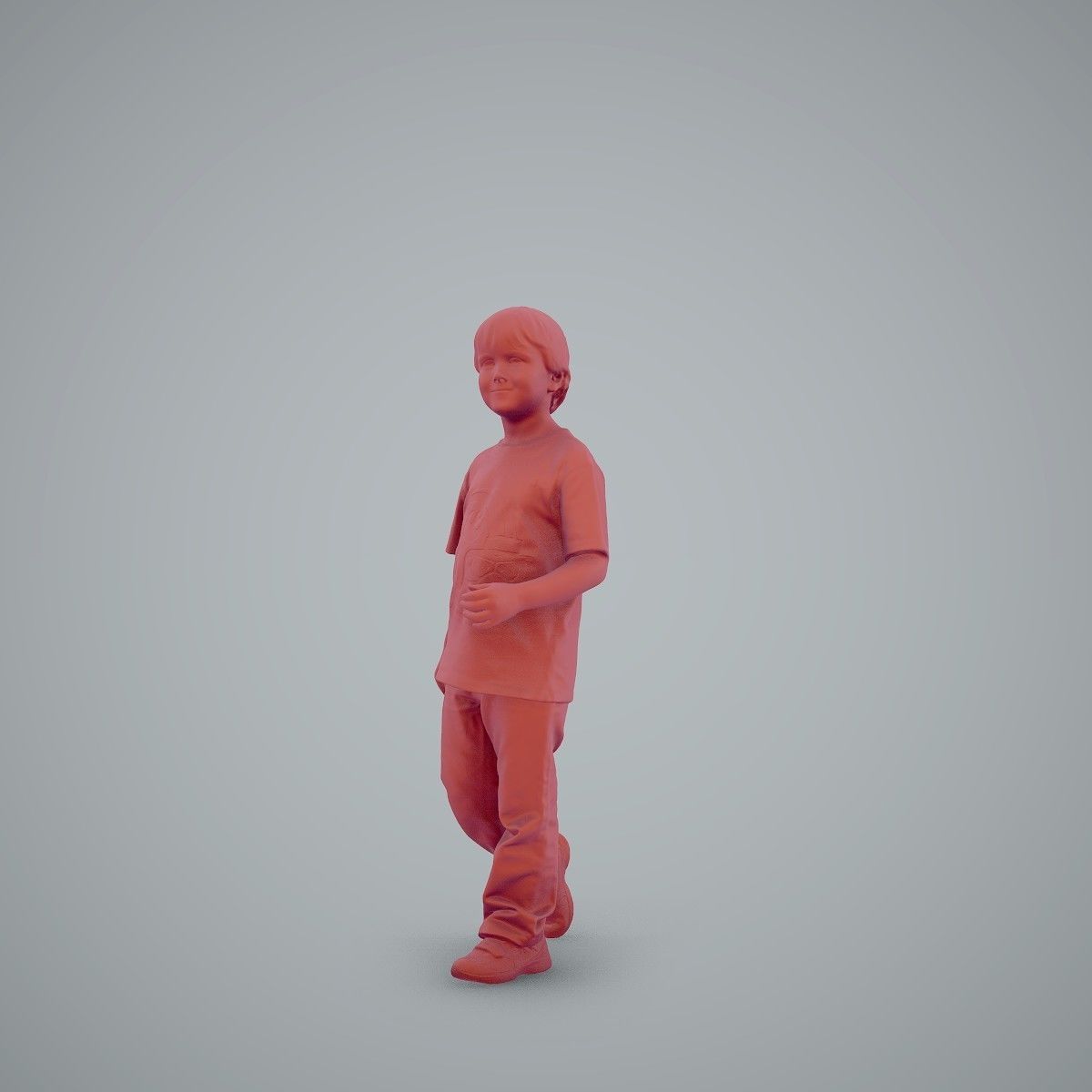 Casual Standing Boy Wearing Red T-Shirt CBoy0002-HD2-O03P01-S 3D model_60