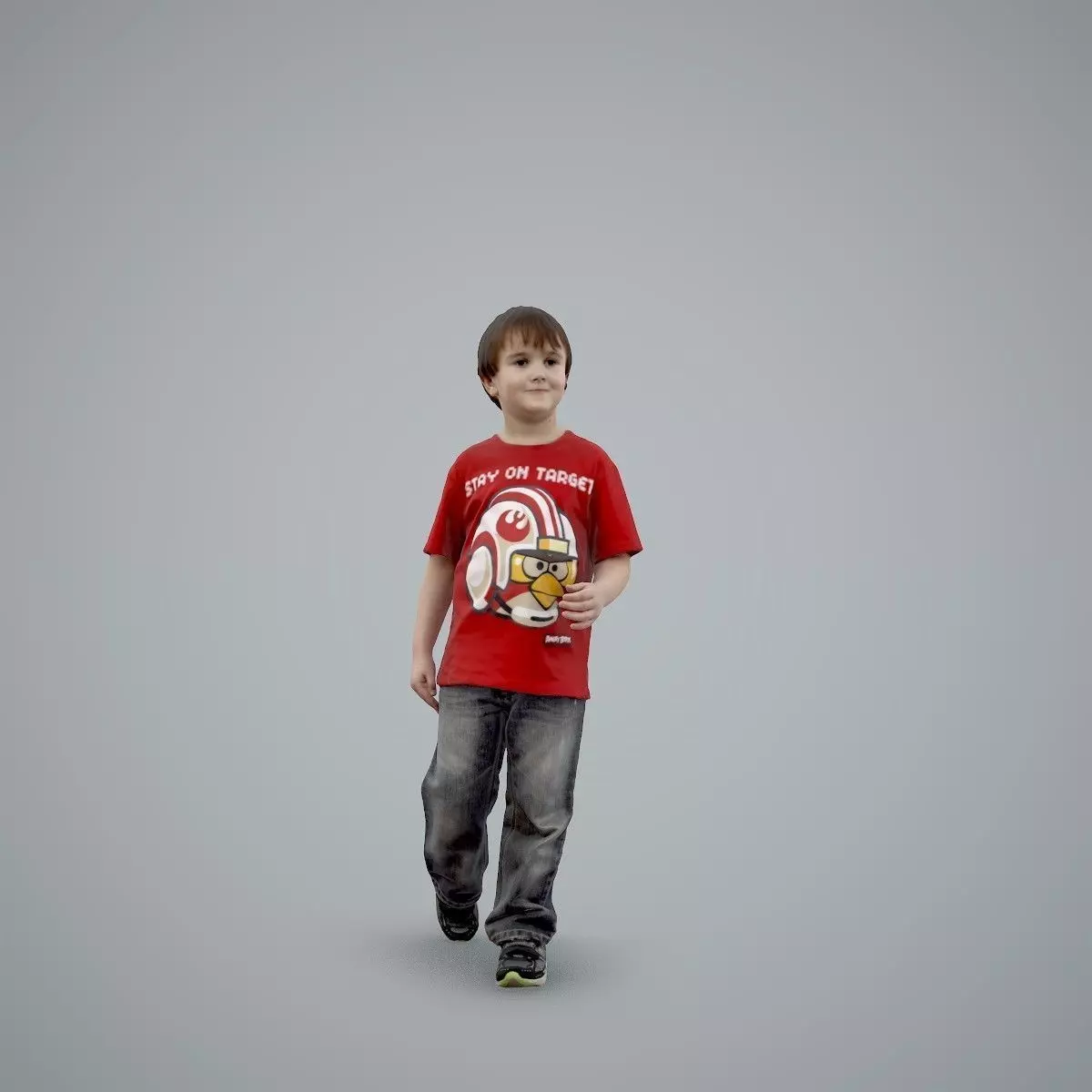 Casual Standing Boy Wearing Red T-Shirt CBoy0002-HD2-O03P01-S 3D model_0