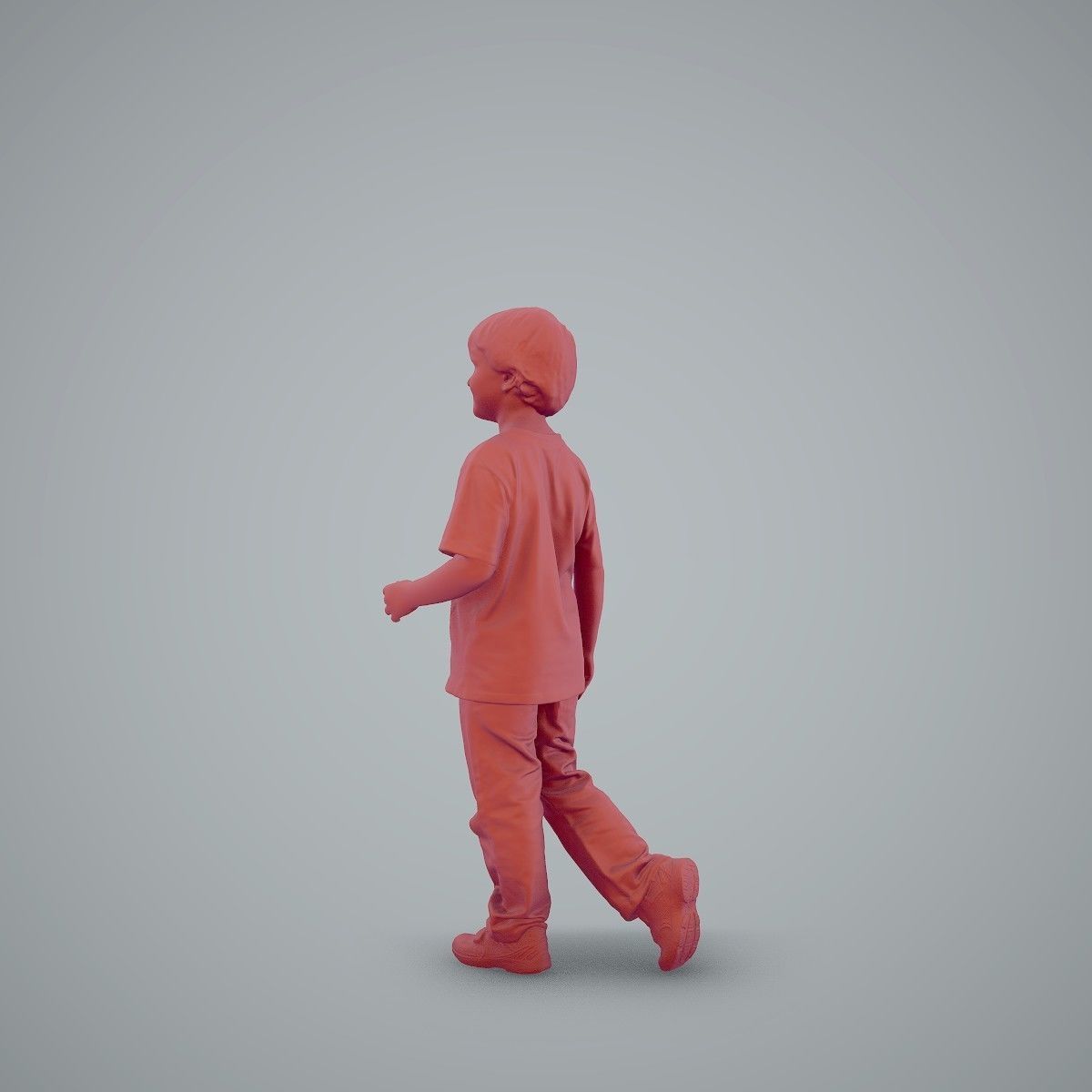 Casual Standing Boy Wearing Red T-Shirt CBoy0002-HD2-O03P01-S 3D model_13