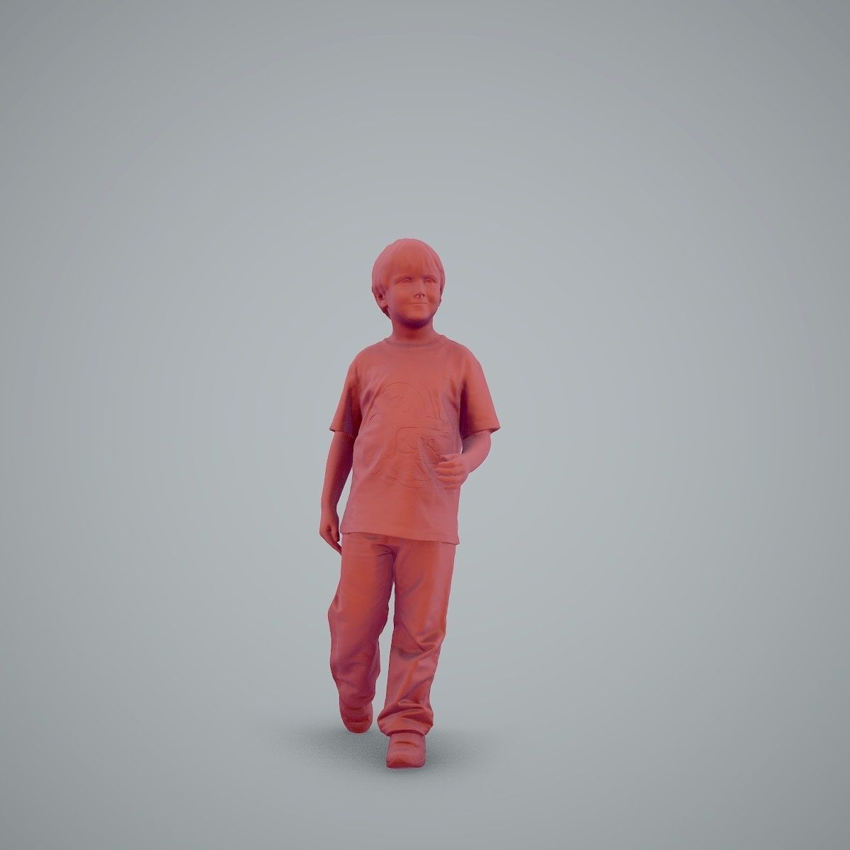 Casual Standing Boy Wearing Red T-Shirt CBoy0002-HD2-O03P01-S 3D model_65