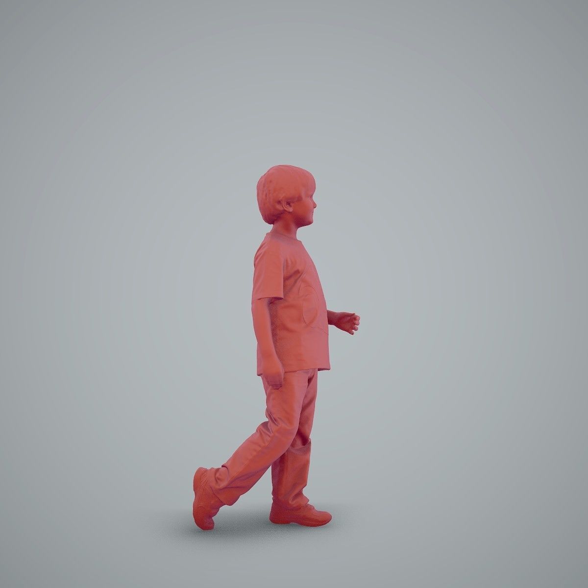 Casual Standing Boy Wearing Red T-Shirt CBoy0002-HD2-O03P01-S 3D model_63