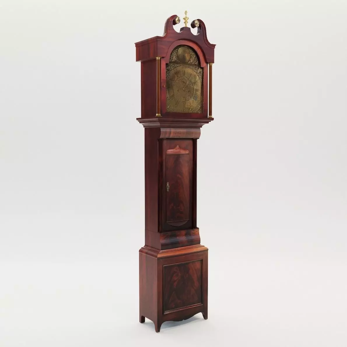 Long case clock - England - late 18th century 3D model_0