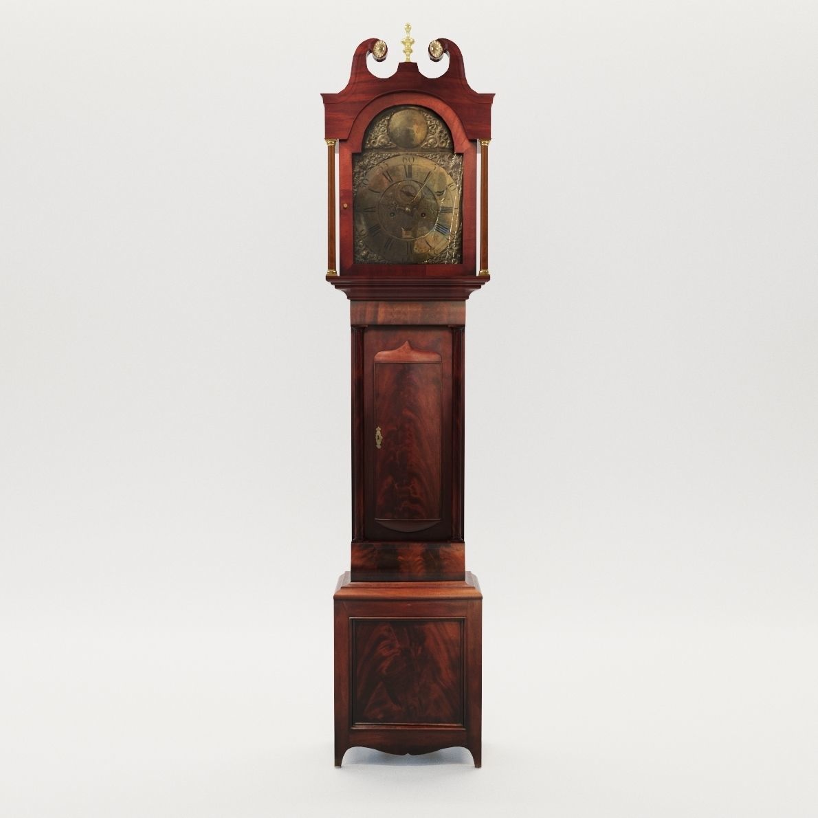 Long case clock - England - late 18th century 3D model_1