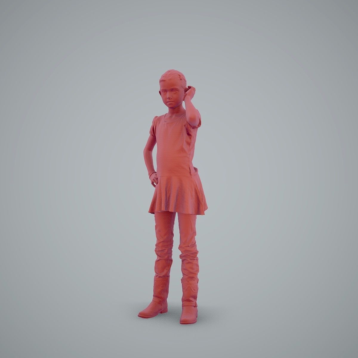 Standing Casual Girl Talking on the Phone CGirl0003-HD2-O02P01-S 3D model_68