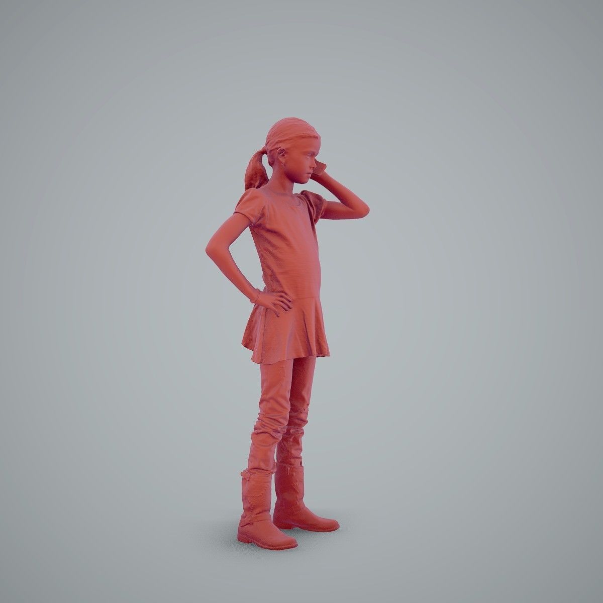 Standing Casual Girl Talking on the Phone CGirl0003-HD2-O02P01-S 3D model_31