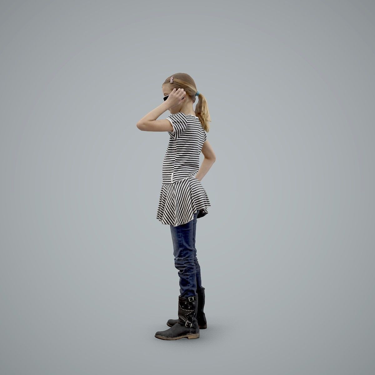 Standing Casual Girl Talking on the Phone CGirl0003-HD2-O02P01-S 3D model_54