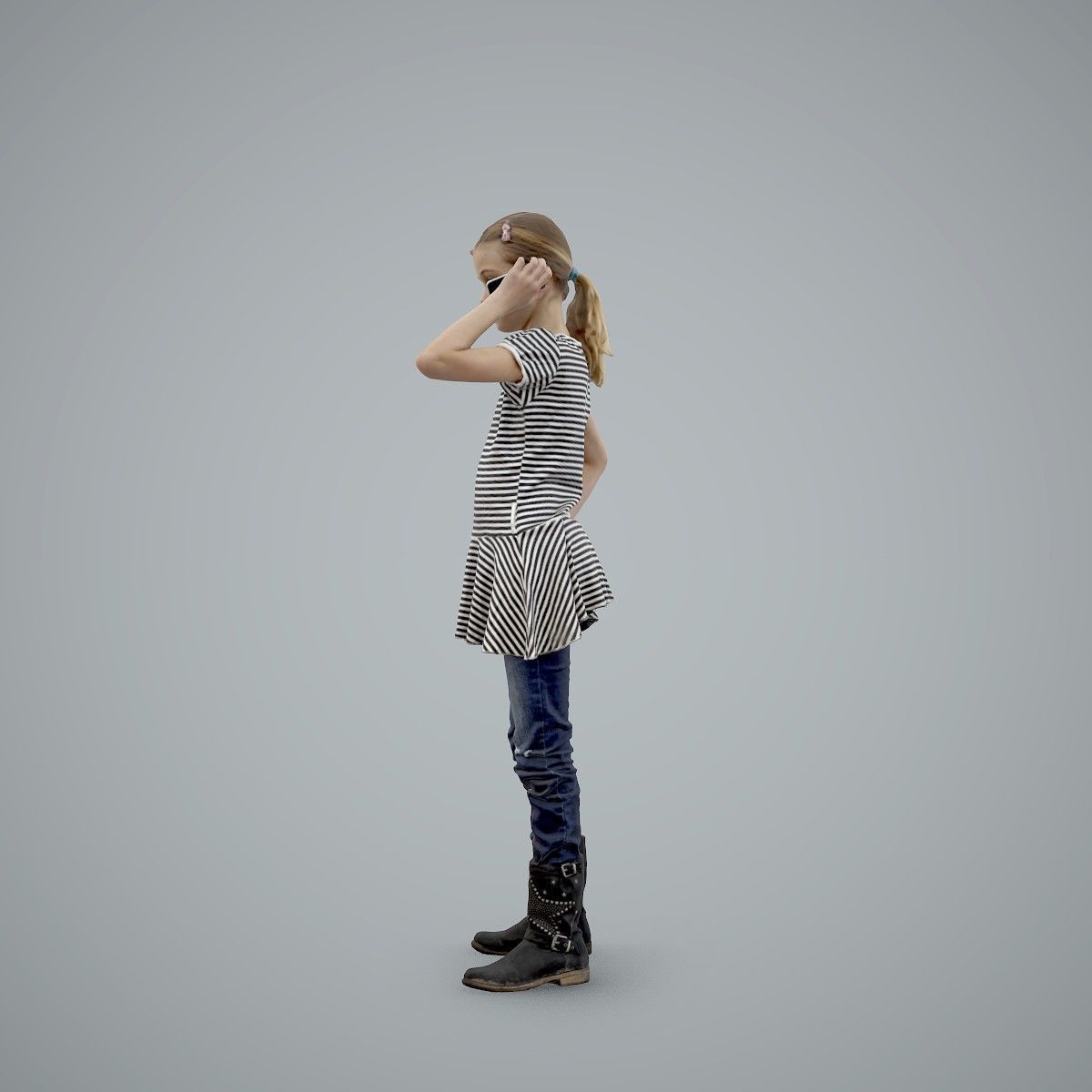 Standing Casual Girl Talking on the Phone CGirl0003-HD2-O02P01-S 3D model_74