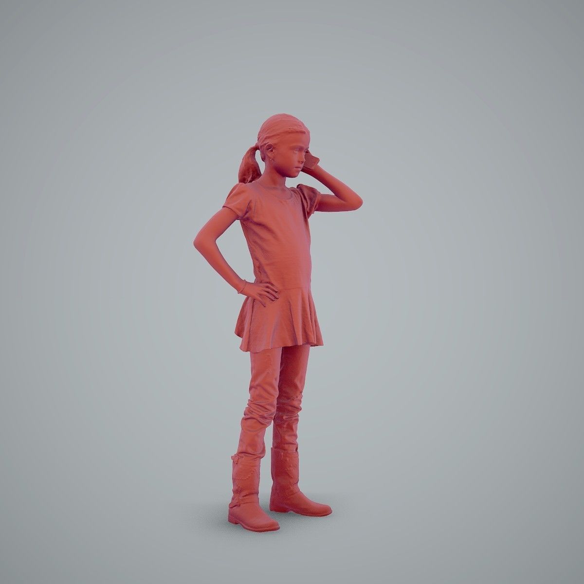 Standing Casual Girl Talking on the Phone CGirl0003-HD2-O02P01-S 3D model_52