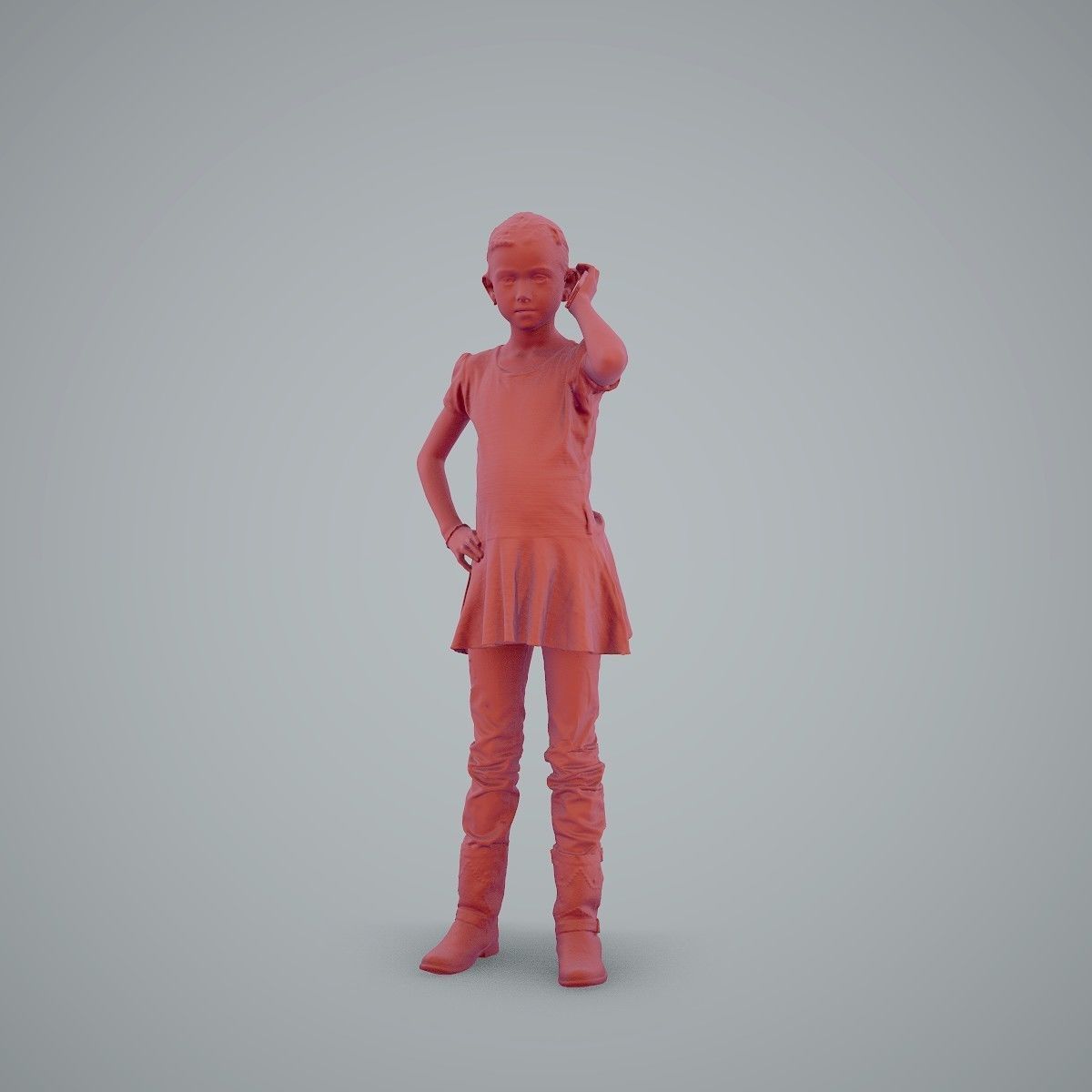 Standing Casual Girl Talking on the Phone CGirl0003-HD2-O02P01-S 3D model_63