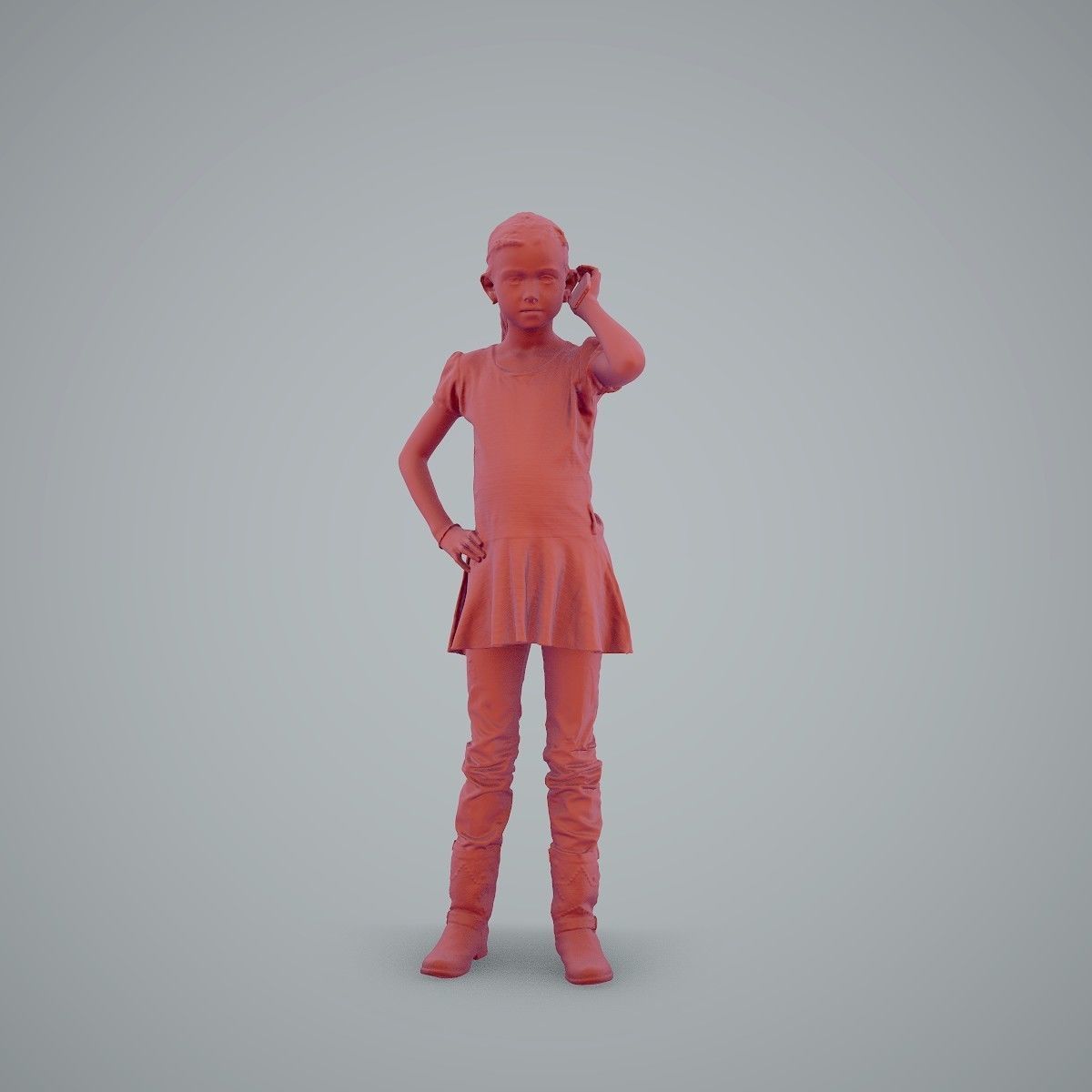 Standing Casual Girl Talking on the Phone CGirl0003-HD2-O02P01-S 3D model_67