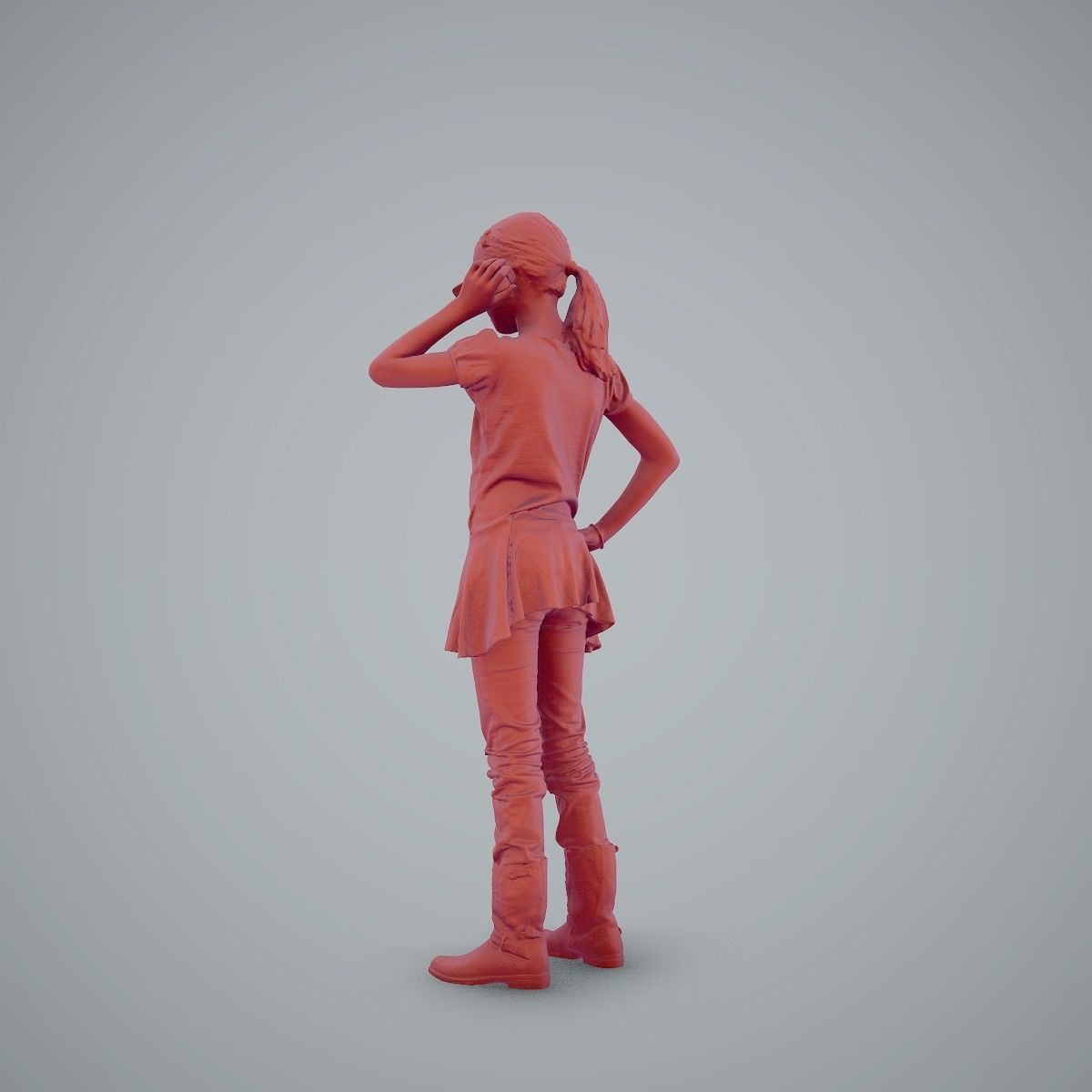 Standing Casual Girl Talking on the Phone CGirl0003-HD2-O02P01-S 3D model_50