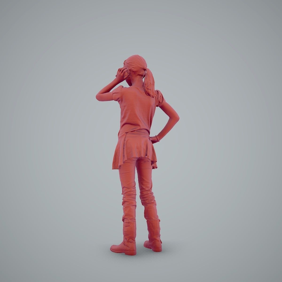 Standing Casual Girl Talking on the Phone CGirl0003-HD2-O02P01-S 3D model_53