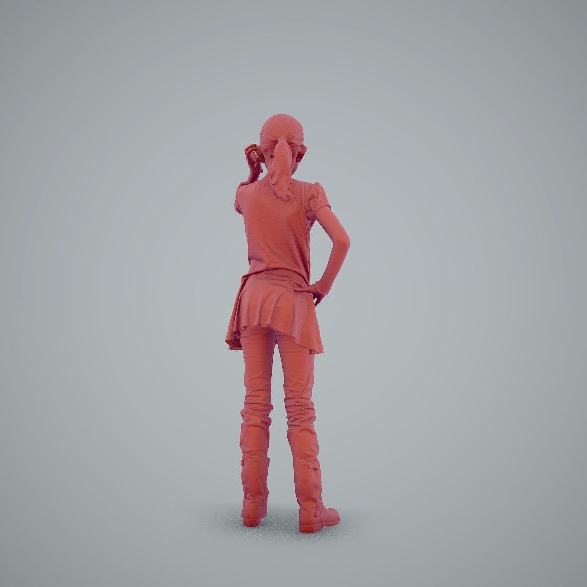 Standing Casual Girl Talking on the Phone CGirl0003-HD2-O02P01-S 3D model_66